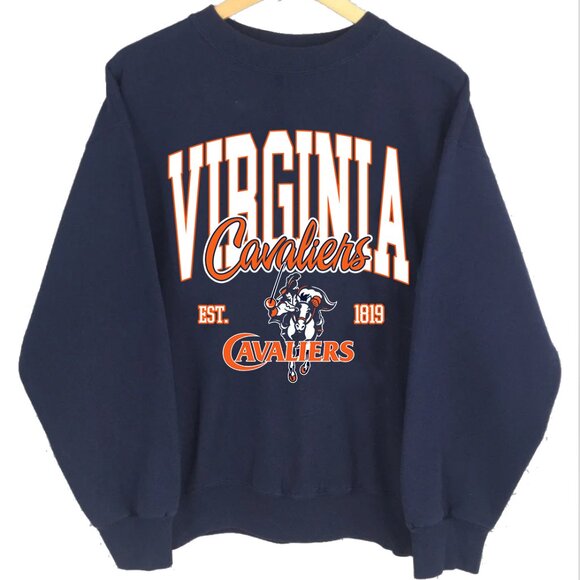 University of Virginia Cavaliers NCAA 1819 Sweatshirt Shirt Retro Vintage Style - Picture 2 of 3